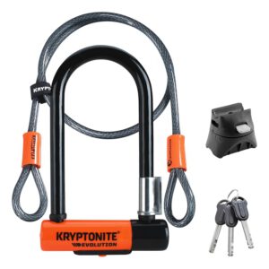 l'antivol vélo Kryptonite Evolution Mini 7 avec le câble, les clés et le support