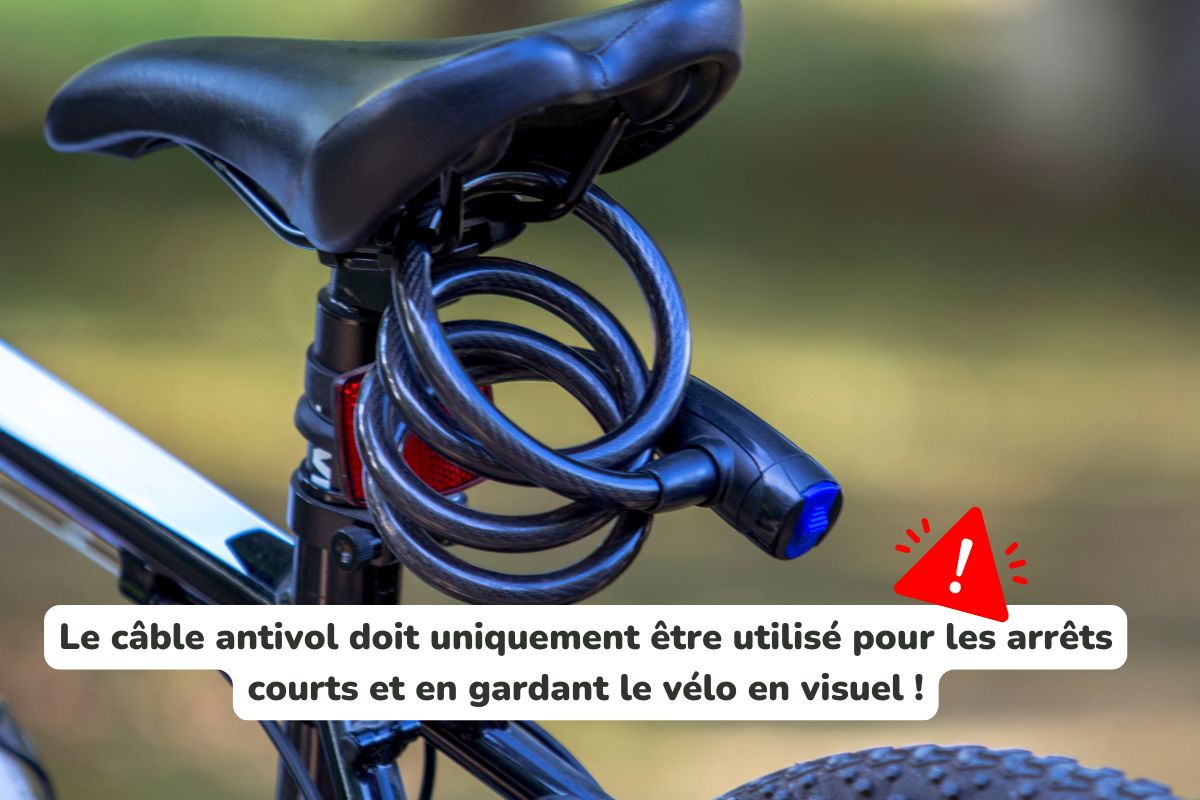 securiser-velo-attention-antivol-cable l'antivol câble pour sécuriser un vélo